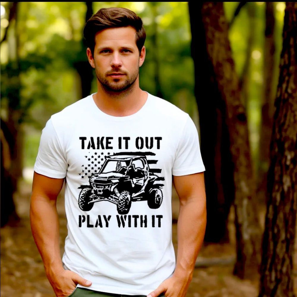 Men’s “Take it Out and Play With It” Tee Shirt for the Razor rider in your life